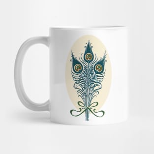 Art nouveau peacock feather Mug